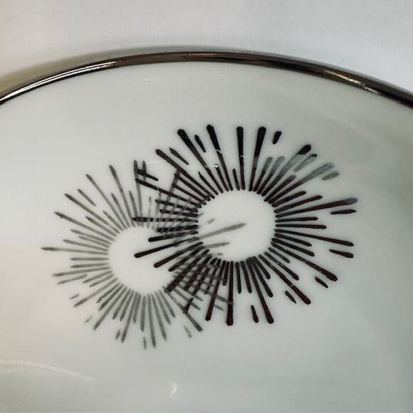 Kutani Burst China (11) Bread Plates White/Silver/Gray Japan Hand Painted VTG - Picture 12 of 12
